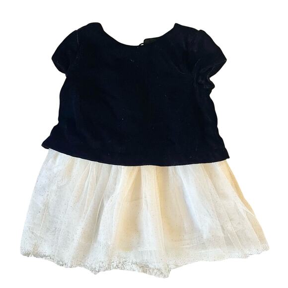 baby gap Other - Baby Gap black velvet white sparkly tulle holiday dress size 18-24 months